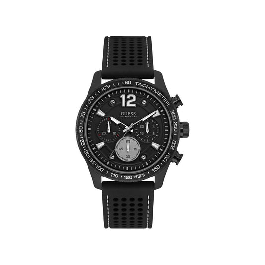 Guess Black Silicone Watch 1728,Black,Guess,Men,New with tags,Watches for Men - Watches Guess GUW0971G1AC
