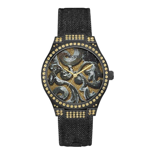 Guess Black Textile Watch 1728,Black,Guess,New with tags,Watches for Women - Watches,Women Guess GUW0844L1AC