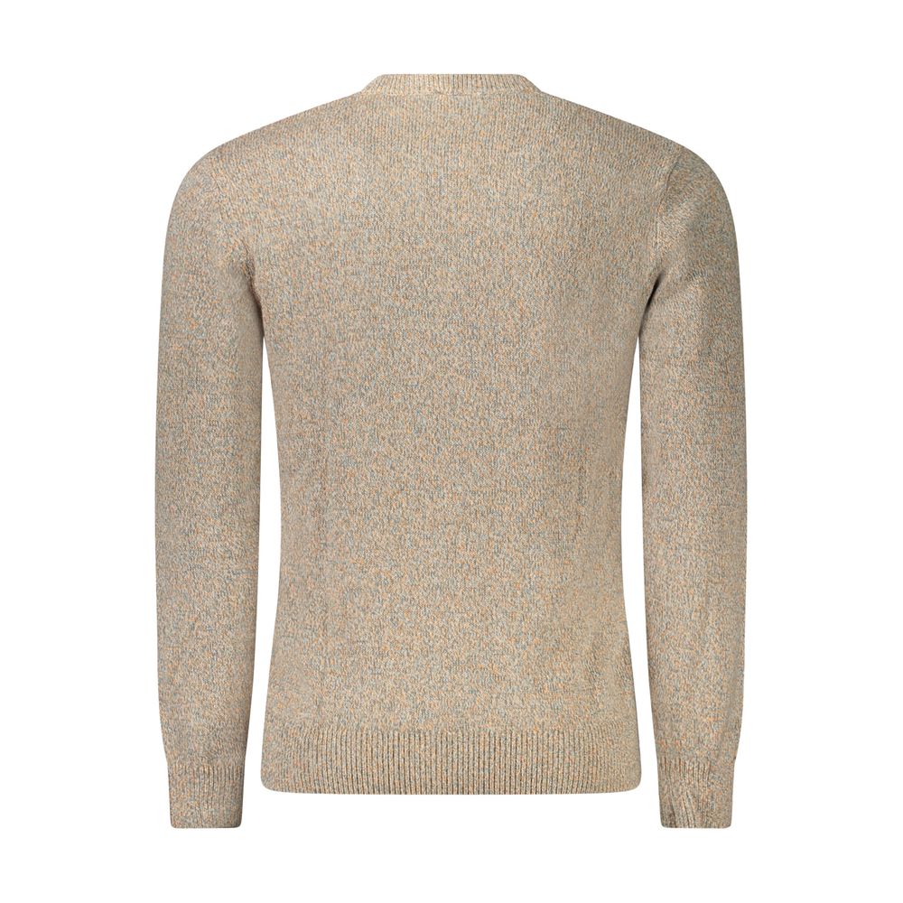 Guess Jeans Beige Cotton Men Sweater - Back View