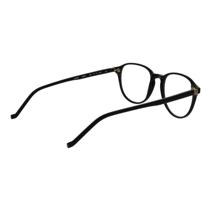 Hackett Black Acetate Glasses (Frames) with full-rim panto style for men, featuring lightweight and durable acetate material.