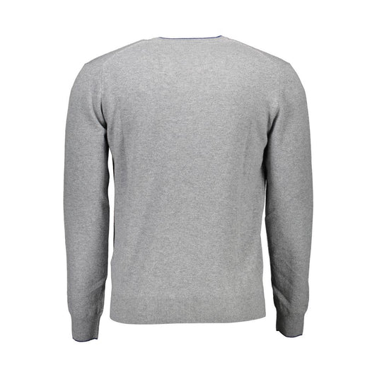 Back view of Harmont & Blaine Brown Wool Men Sweater showcasing elegant design and craftsmanship.