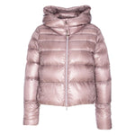 Herno Coats Lilac rose pink padded nylon down jacket with zip fastening and hood.