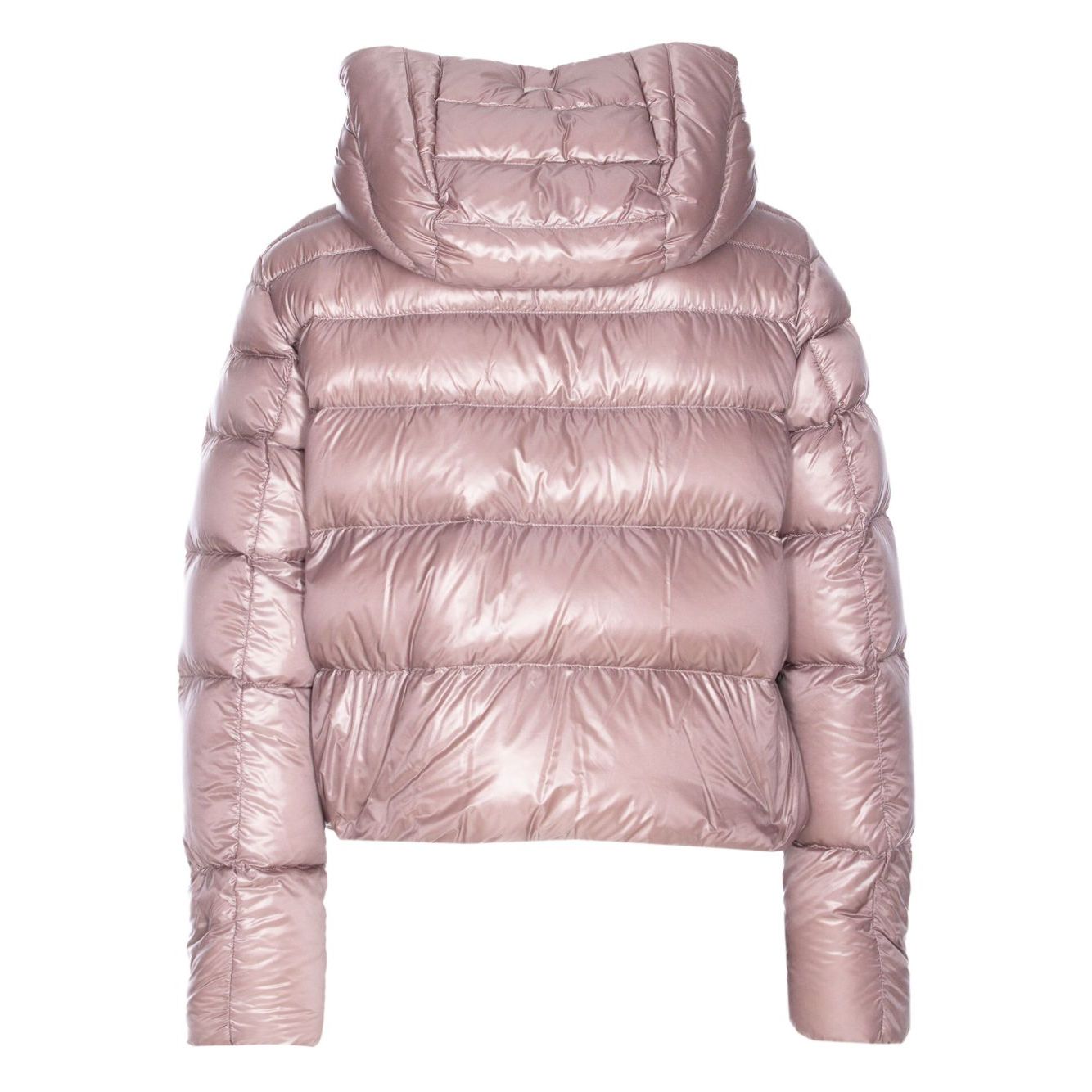 Herno Coats Lilac rose pink padded jacket with hood, zip fastening, and long sleeves, made of nylon down material.
