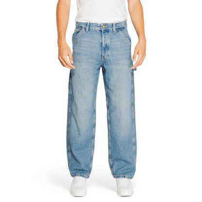 Jack Jones Blue Cotton Relaxed Fit Jeans