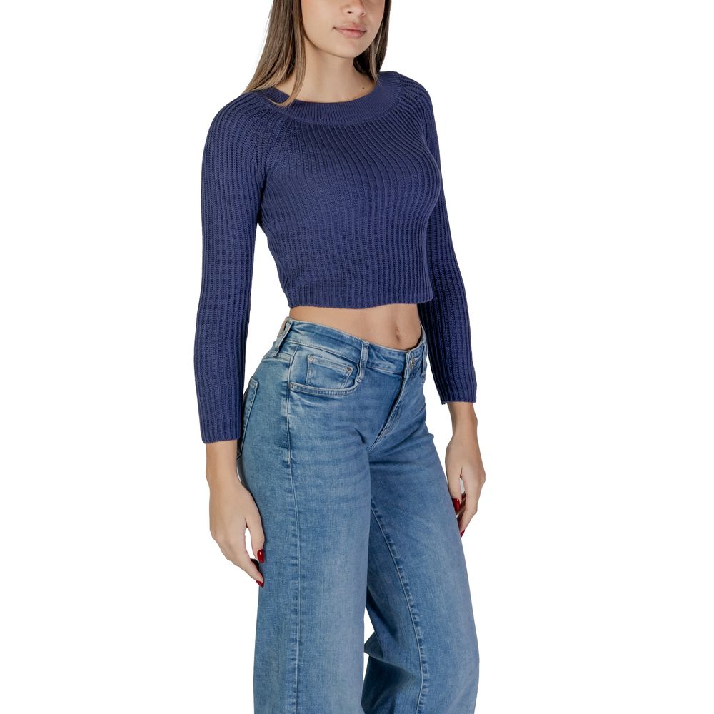 Jacqueline De Yong Light Blue Marabou Sweatshirt