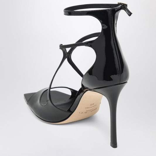 Jimmy Choo Azia 95 black patent leather sandals LDin,Women,Women > Shoes,Women > Shoes > Pumps,Yes Eu Jimmy Choo AZIA95PATPAT/R_JIMCH-BLK_500