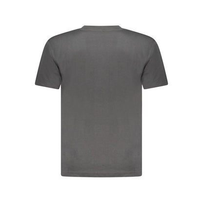K-WAY Black Cotton T-Shirt with short sleeves, crew neck, and logo application shown from the back.