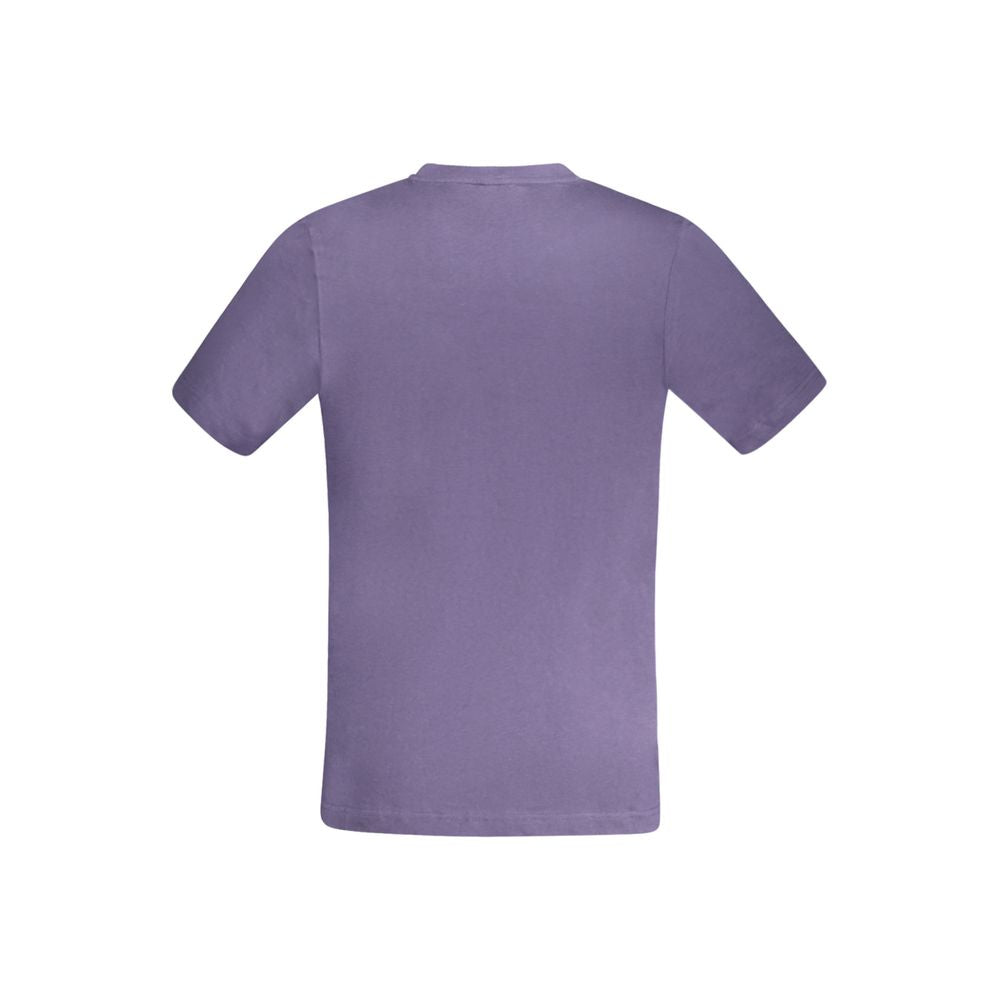Back view of Kappa Blue Cotton Men T-Shirt showcasing sporty elegance and comfort in 100% cotton with iconic logo design.