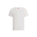 Back view of Kenzo Futura T-Shirt in white cotton with crew neck, iconic Kenzo branding, bold graphic design. Made in Portugal, AW25 season.