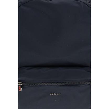 Kiton Blue Nylon Backpack