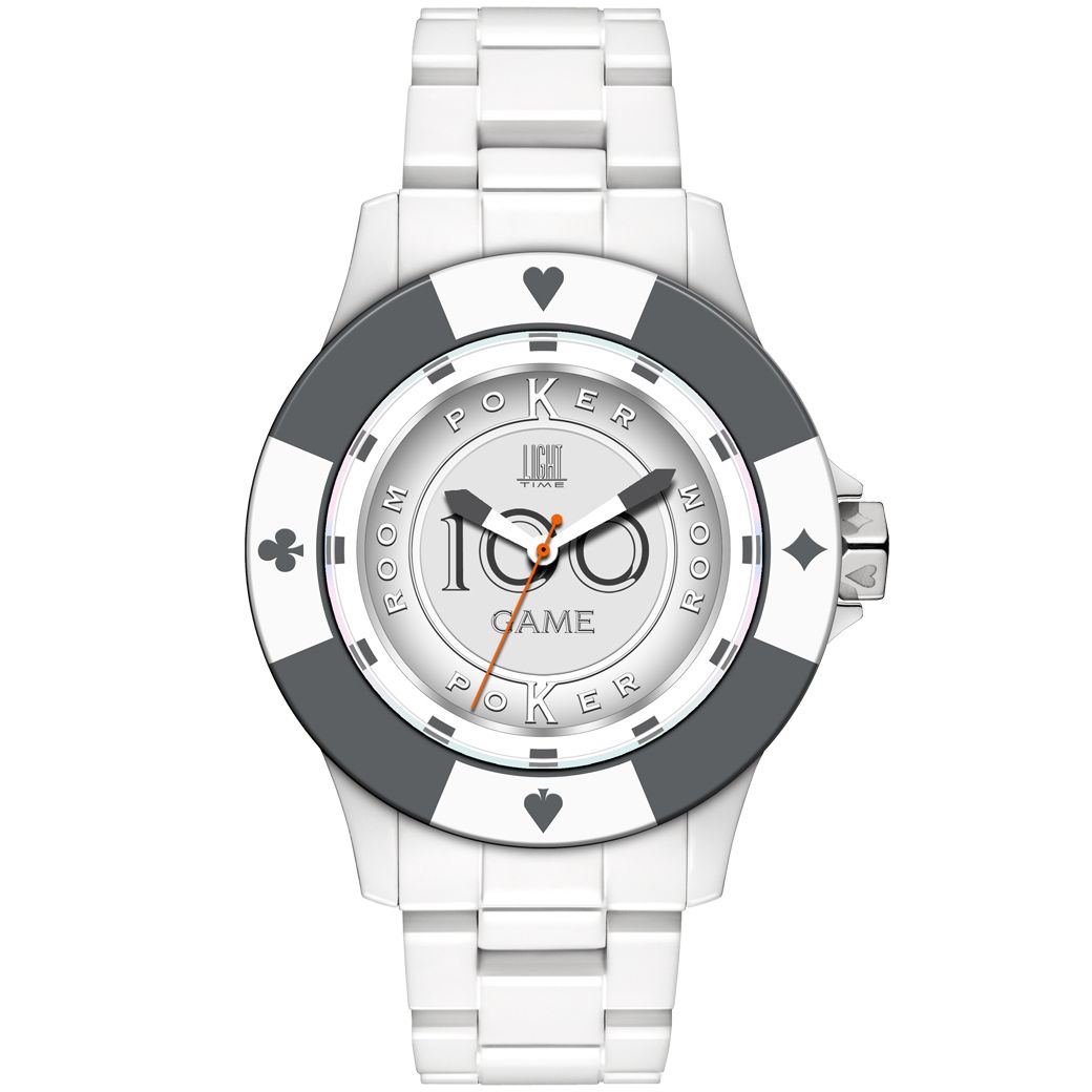 LIGHT TIME Mod. POKER - White / Grey