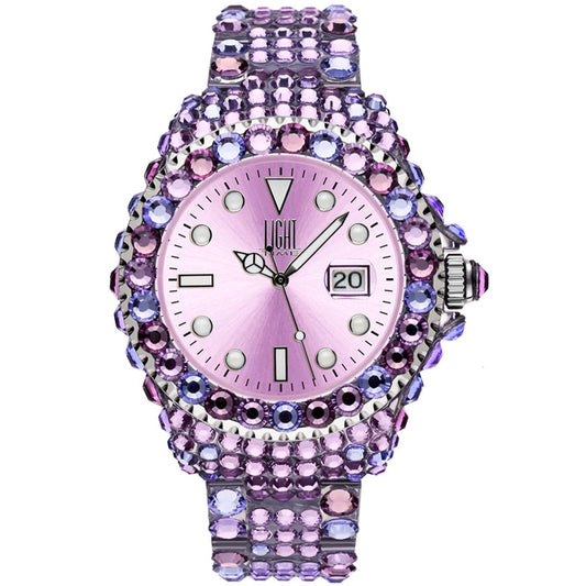 LIGHT TIME Mod. MEDITERRANEO - Full Strass / Pink-0