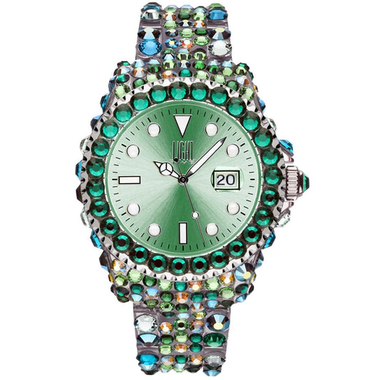 LIGHT TIME Mod. MEDITERRANEO - Full Strass / Green-0