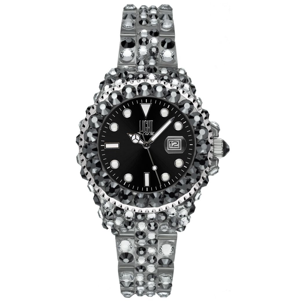 LIGHT TIME Mod. MEDITERRANEO - Full Strass / Black-0