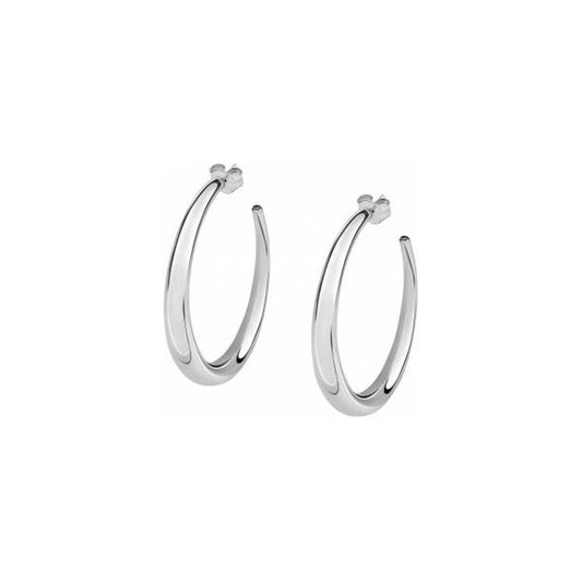 Elegant silver hoop earrings, LA PETITE STORY JEWELRY Mod. LPS01AQB16, stylish accessory for any occasion.