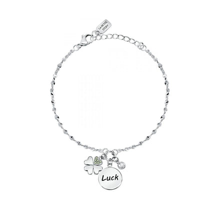 LA PETITE STORY JEWELRY Mod. LPS05ARR62 silver bracelet with charm and "Luck" pendant.