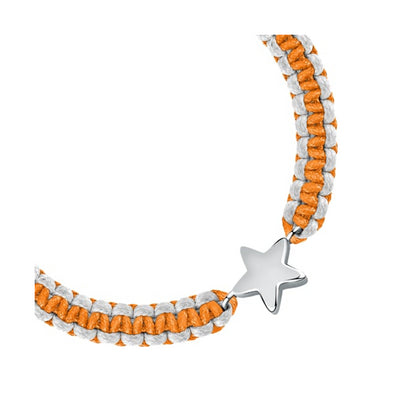 LA PETITE STORY JEWELRY Mod. LPS05ARR79 star pendant bracelet with orange and white cord