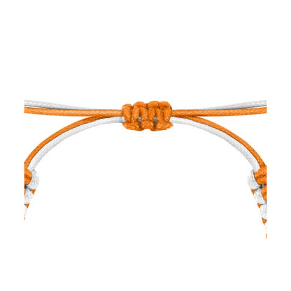 Orange and white cord detail of LA PETITE STORY JEWELRY Mod. LPS05ARR79 bracelet featuring knot design.