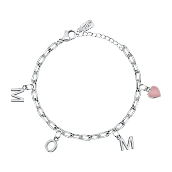 LA PETITE STORY JEWELRY Mod. LPS05ASF56 charm bracelet with heart and letters on chain