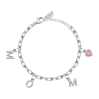 LA PETITE STORY JEWELRY Mod. LPS05ASF56 charm bracelet with heart and letters on chain