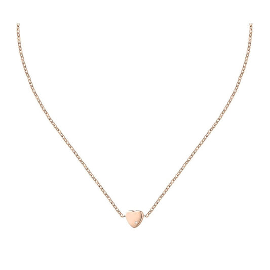 LA PETITE STORY JEWELRY Mod. LPS10ASD06 heart pendant necklace in rose gold.