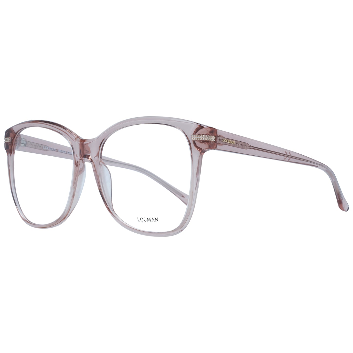 LOCMAN MOD. LOCV018 57ROS eyeglasses for ladies in a translucent pink frame design