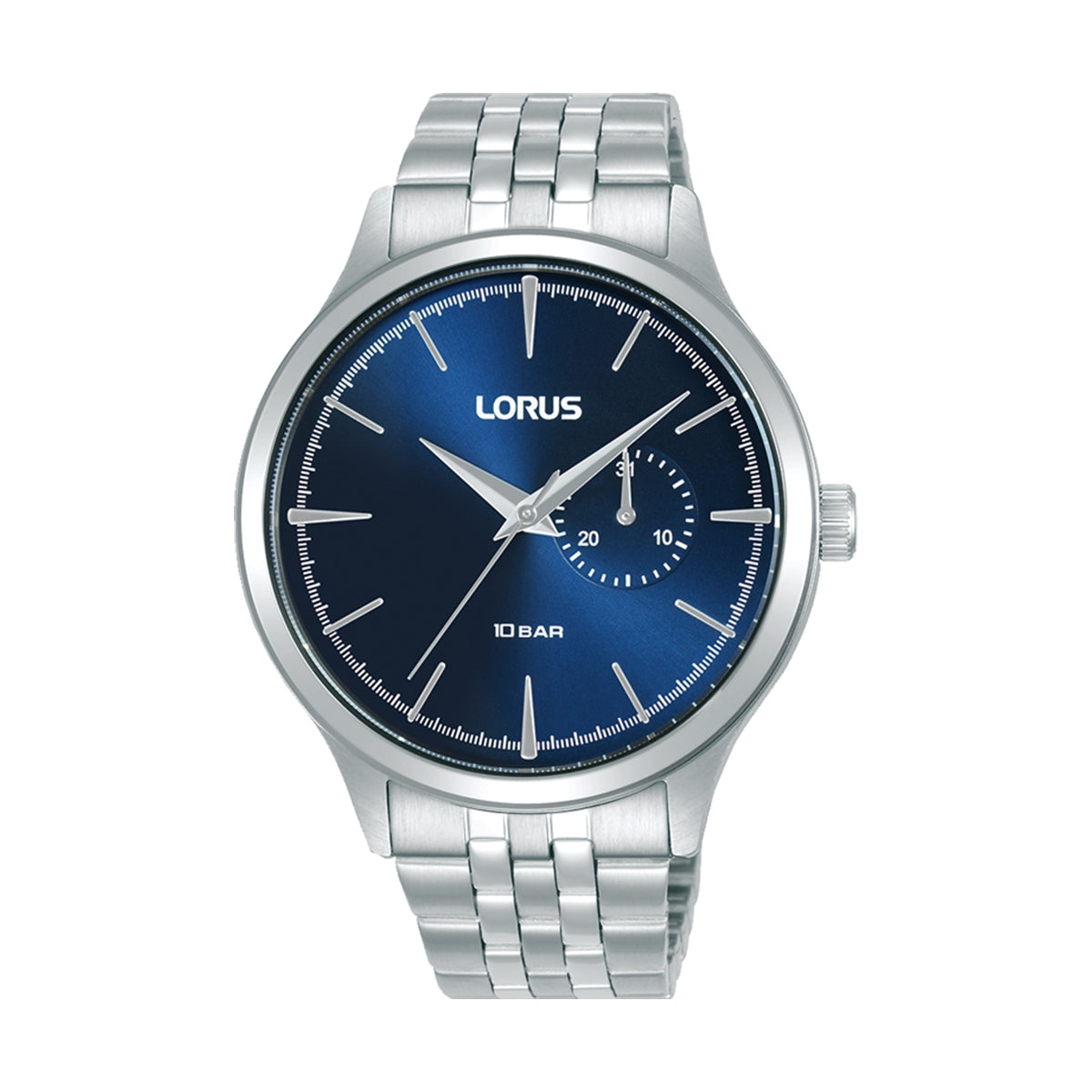 LORUS WATCHES Mod. R5B05AX9 with blue dial and silver stainless steel bracelet