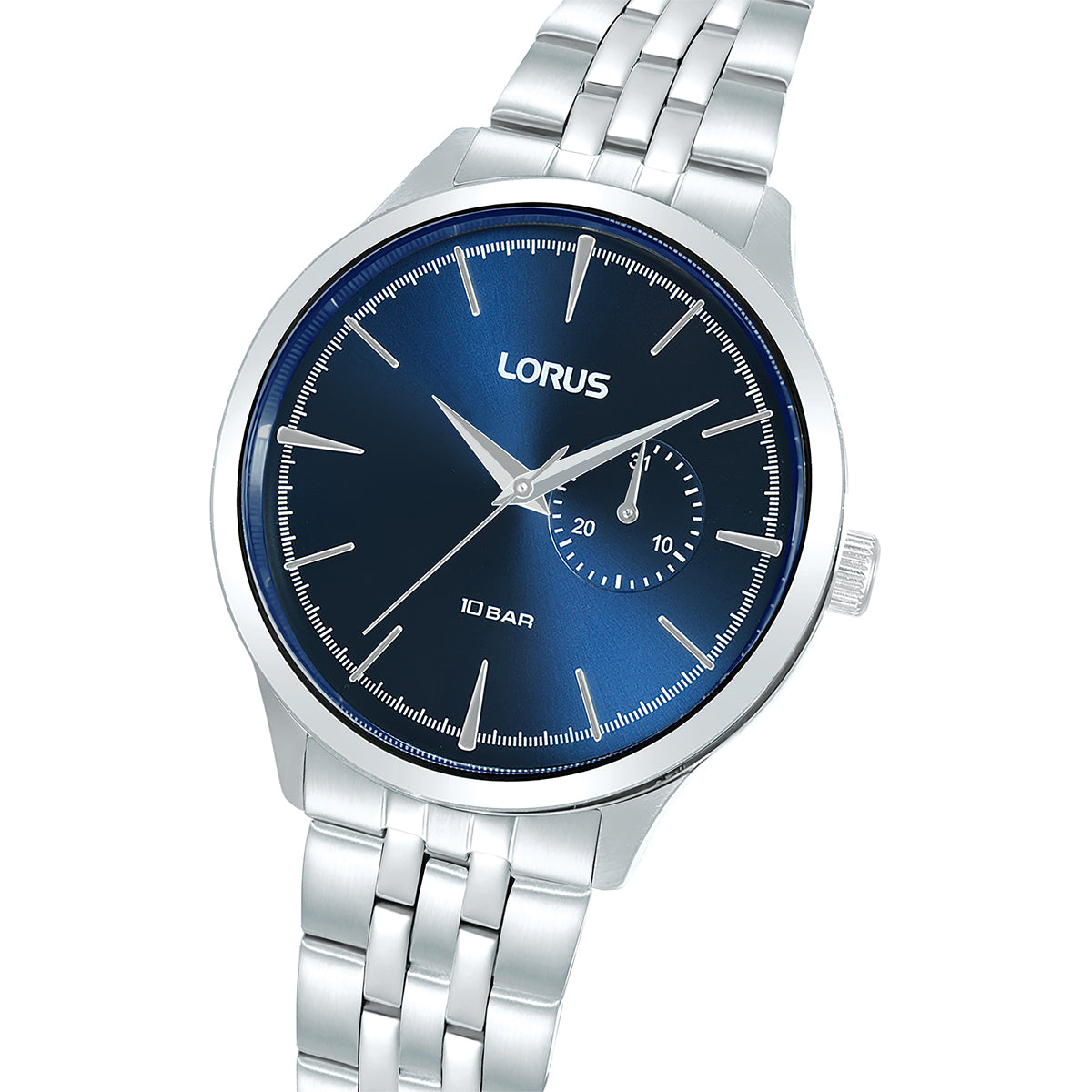 LORUS WATCHES Mod. R5B05AX9 with blue dial and silver bracelet.