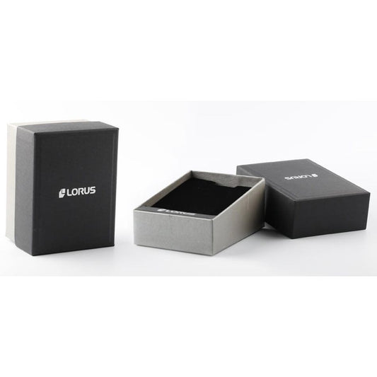 LORUS WATCHES Mod. RG227YX9 packaging boxes in black and grey colors.