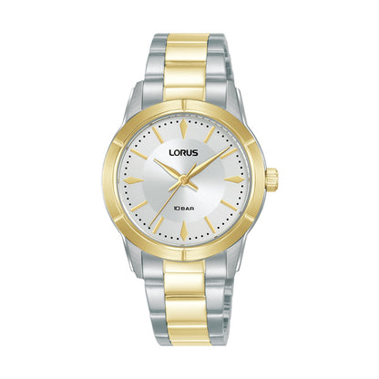 LORUS WATCHES Mod. RG228YX9 two-tone wristwatch with silver and gold design, perfect for elegant and stylish occasions.