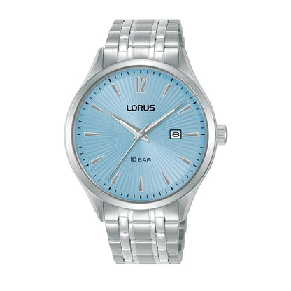 Silver LORUS WATCHES Mod. RH991RX9 with blue dial and date display