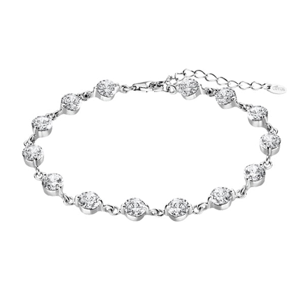 LOTUS JEWELS JEWELRY Mod. LP1788-2/1 elegant silver bracelet with sparkling stones