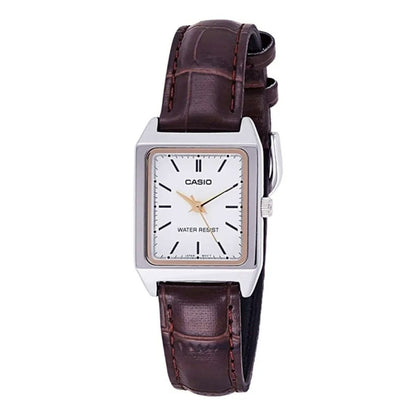 CASIO COLLECTION Mod. TANK. LEATHER - WHITE WATCHES