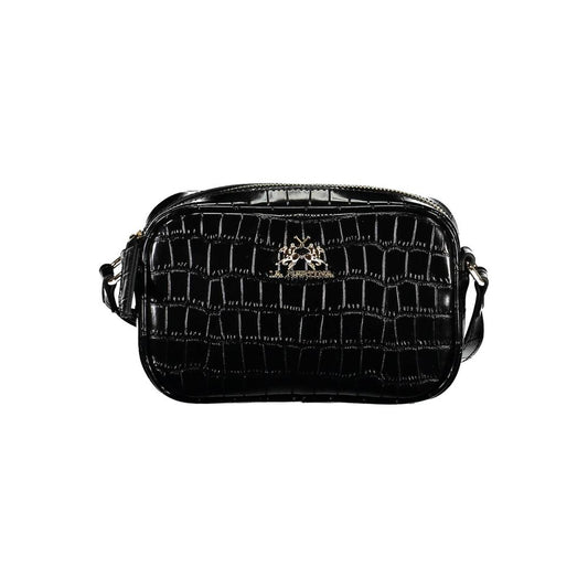 La Martina Black Polyurethane Women Shoulder Bag