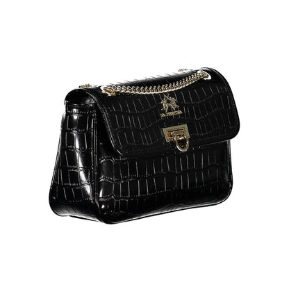 La Martina Nero Poliuretano Women Shoulder Bag