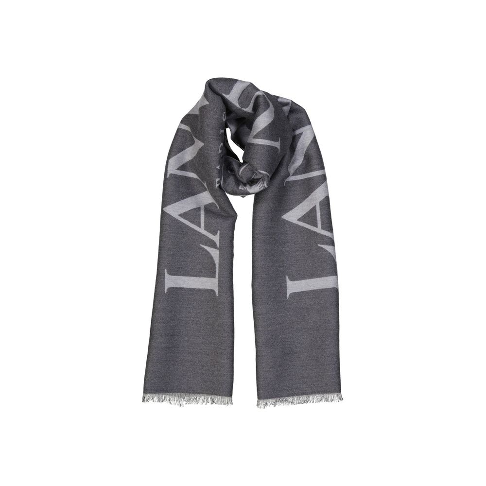Lanvin Gray Silk Scarf