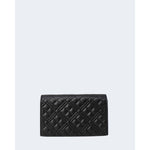 Love Moschino Black Polyethylene Handbag with quilted design and golden chain for versatile wear, elegant small bag for various occasions.