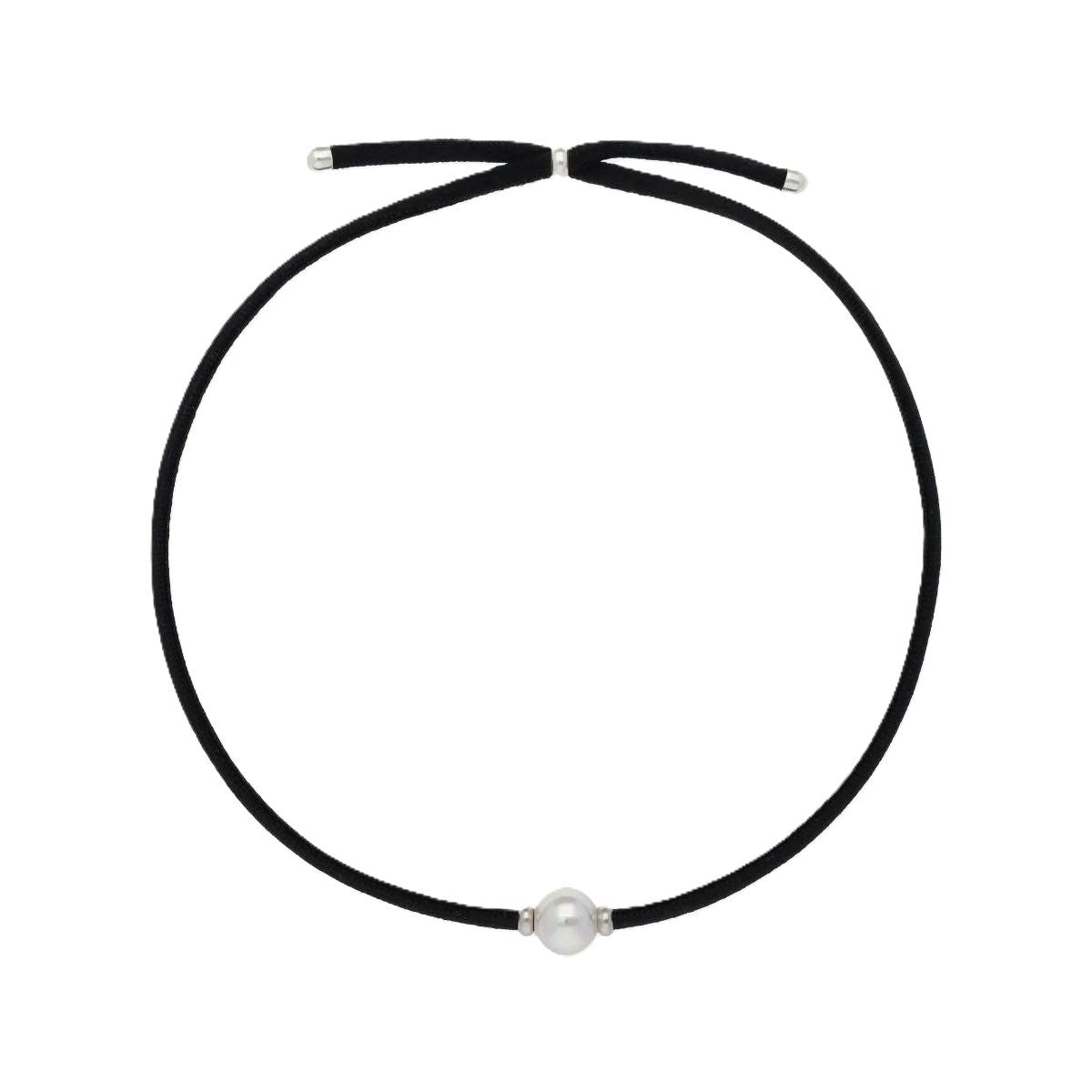 MAJORICA JEWELRY Mod. 16717.01.2.N50.000.1 black cord necklace with pearl