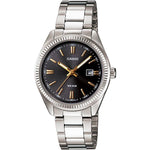 CASIO COLLECTION Mod. DATE - BLACK. GOLD INDEXES MTP-1302D-1A2VDF