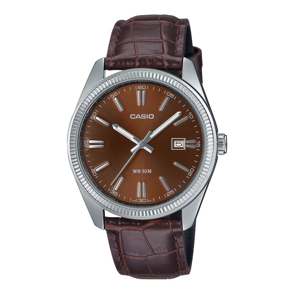 CASIO COLLECTION Mod. DATE. LEATHER - BRONZE MTP-1302PL-5AVEF