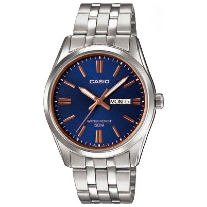 CASIO COLLECTION Mod. DATE. BRACELET - BLUE MTP-1335D-2A2VDF