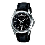 CASIO COLLECTION Mod. DAY DATE LEATHER - BLACK MTP-1370L-1AVDF