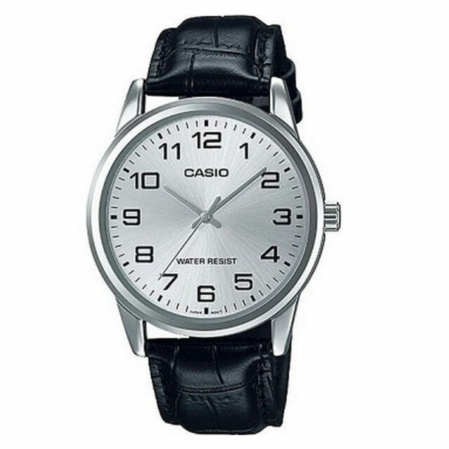 CASIO COLLECTION Mod. ONLY TIME. LEATHER - SILVER MTP-V001L-7BUDF