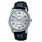 CASIO COLLECTION Mod. ONLY TIME. LEATHER - SILVER MTP-V001L-7BUDF
