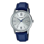 CASIO COLLECTION Mod. DATE. LEATHER - SILVER MTP-V002L-2B3UDF