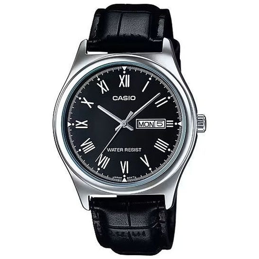CASIO COLLECTION Mod. DAY DATE, ROMAN INDEXES, LEATHER - BLACK WATCHES CASIO COLLECTION & VINTAGE Light Gray