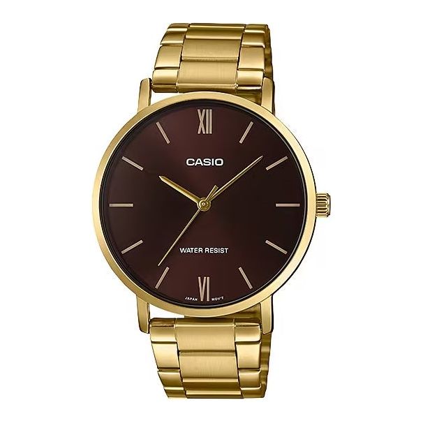 CASIO COLLECTION Mod. MINIMAL GOLD - BROWN MTP-VT01G-5BUDF