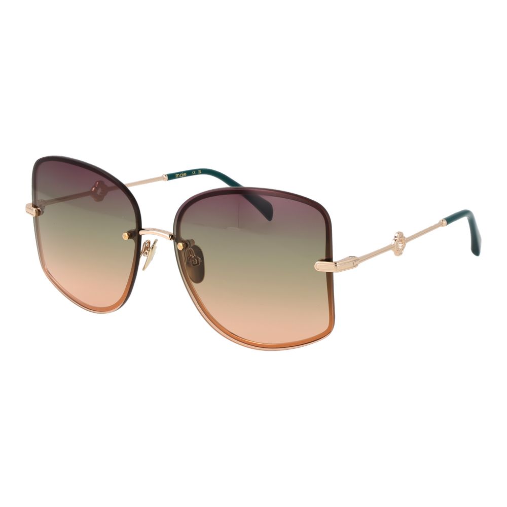 Maje Pink Women Sunglass in rosegold with gradient lenses, offering 100% UVA & UVB protection, square rimless style, and multicolor effect.