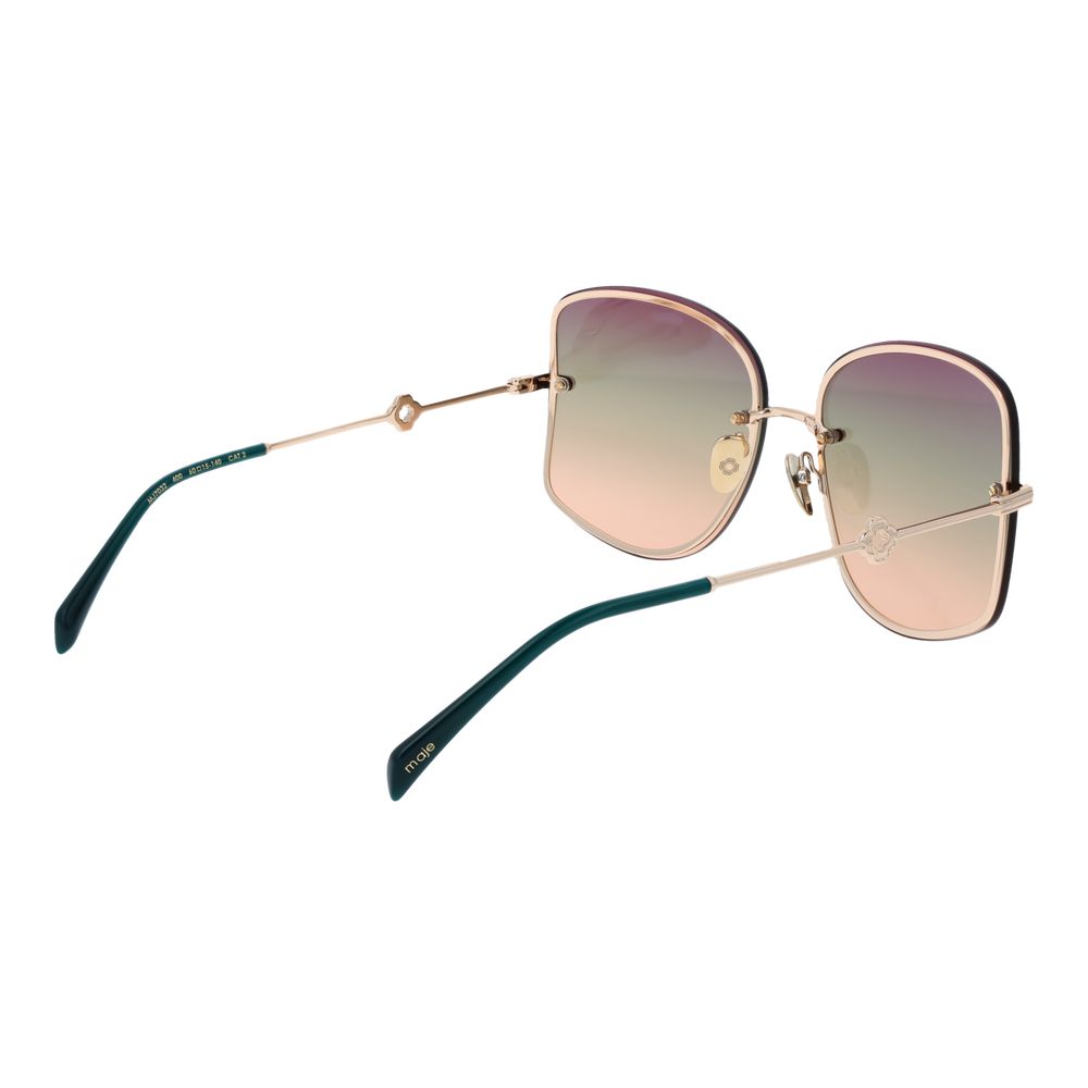 Maje Pink Women Sunglass with square rimless rosegold metal frame and gradient lenses for 100% UVA & UVB protection