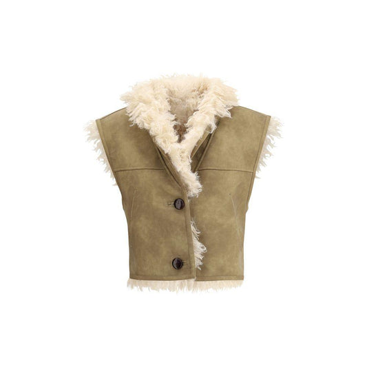 Marant Etoile Shearling faux leather Clara Gilet MA-GI0060FAC3A01E50TA-IT38 | S